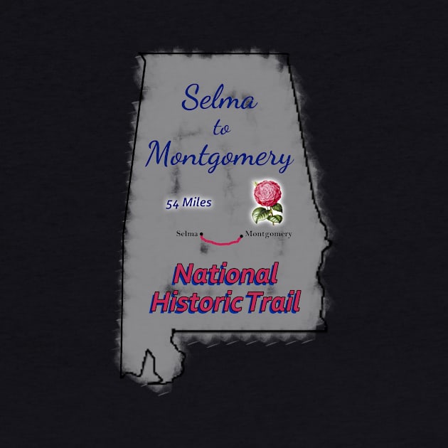 Route Map of Selma to Montgomery National Historic Trail by numpdog